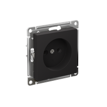 Изображение товара Systeme Electric AtlasDesign Карбон Розетка без заземления без шторок, 16А, мех., быстрозажим. клем.