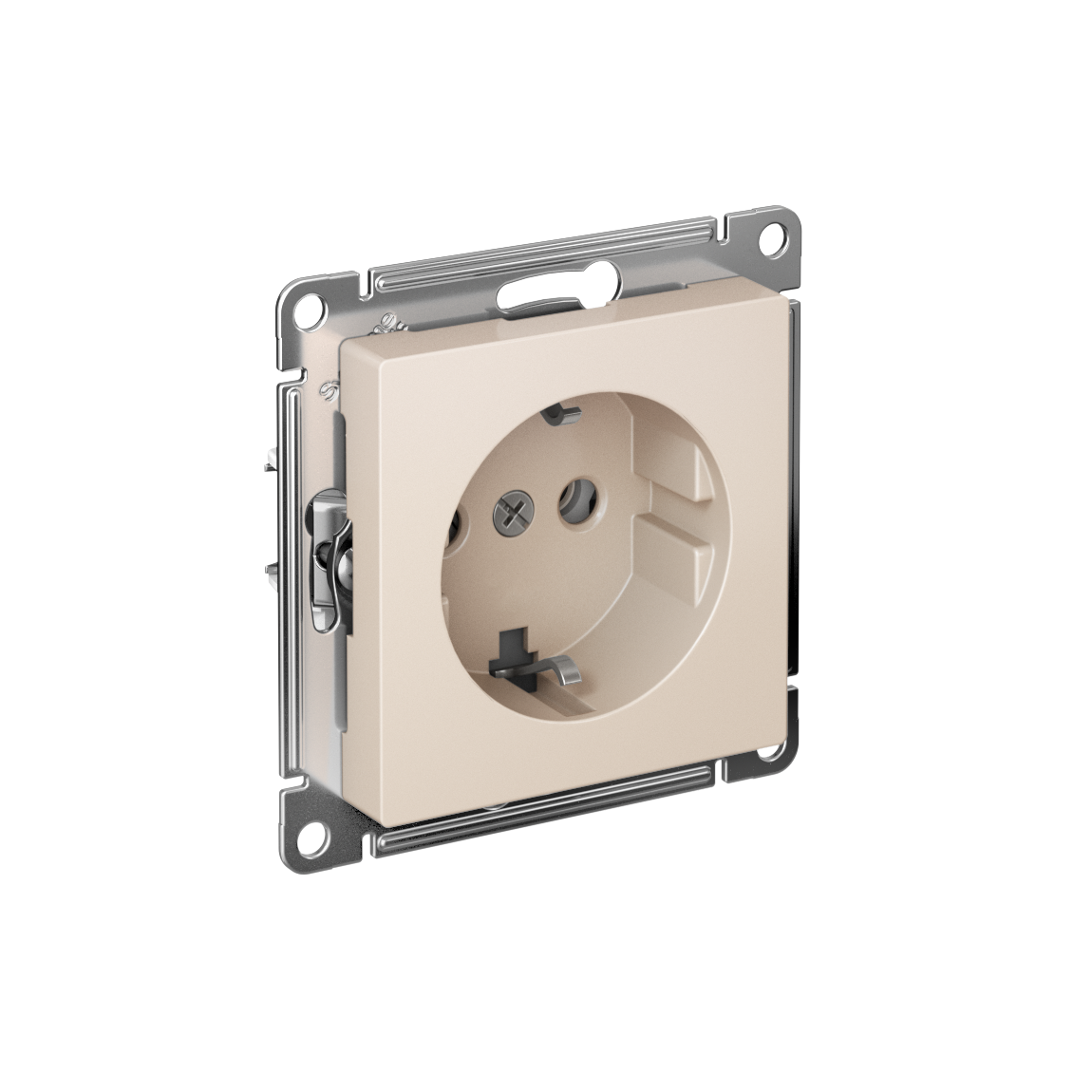 Изображение товара Systeme Electric AtlasDesign Бежевый Розетка с заземлением, 16А, мех., быстрозажим. клем.
