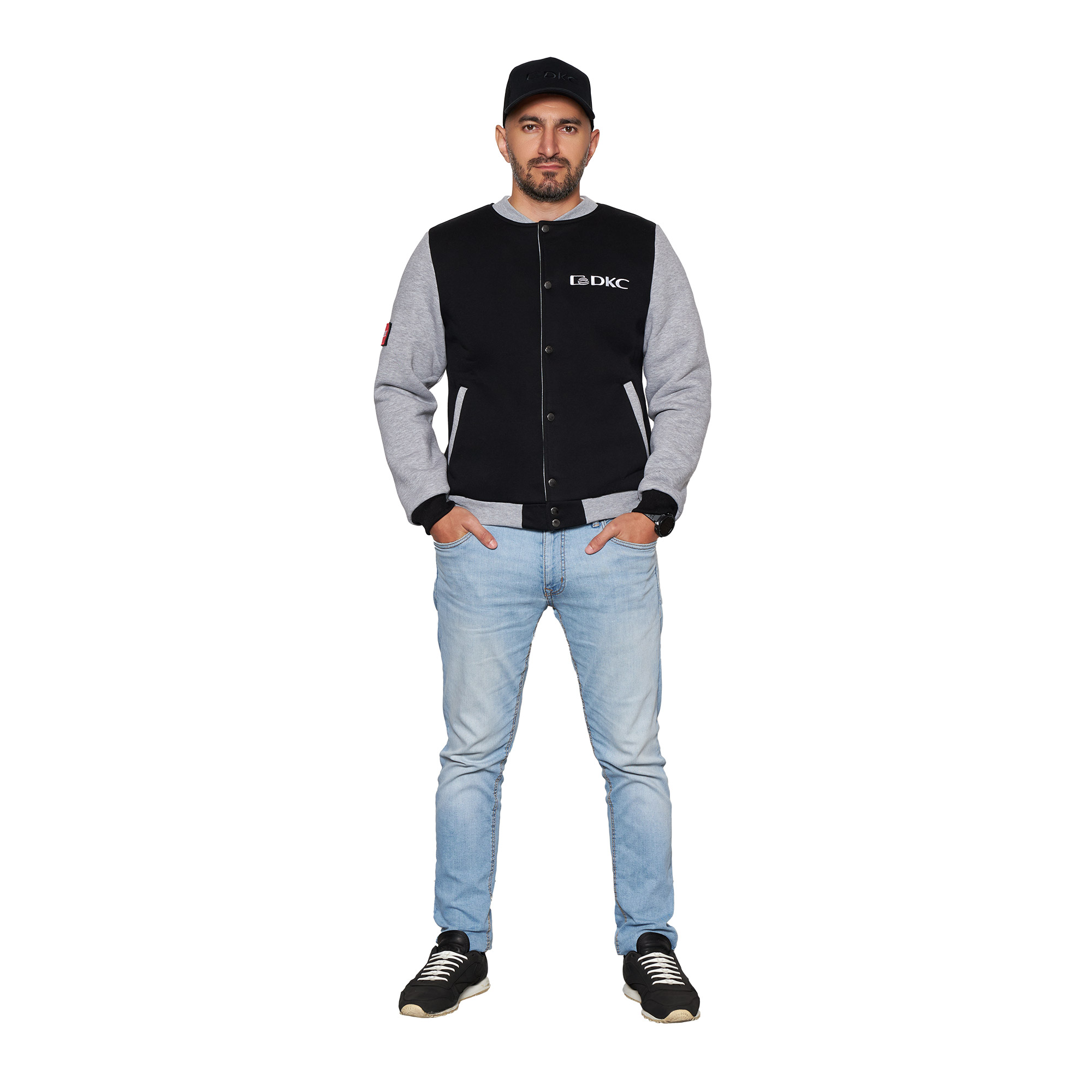 Изображение товара DKC Бомбер черно-белый, размер L