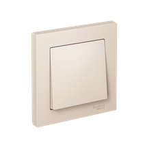 Изображение товара Systeme Electric AtlasDesign Бежевый Выключатель 1-клавишный, сх.1, 10АХ, в сборе, быстрозажим. клем.