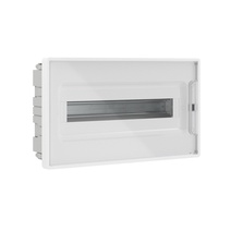 Изображение товара DKC Щиток 18 мод встраиваемый для полых стен FRAME, белый, с прозрачной  дверцей, с 2 шинами PEN на 8 и 10 отв.