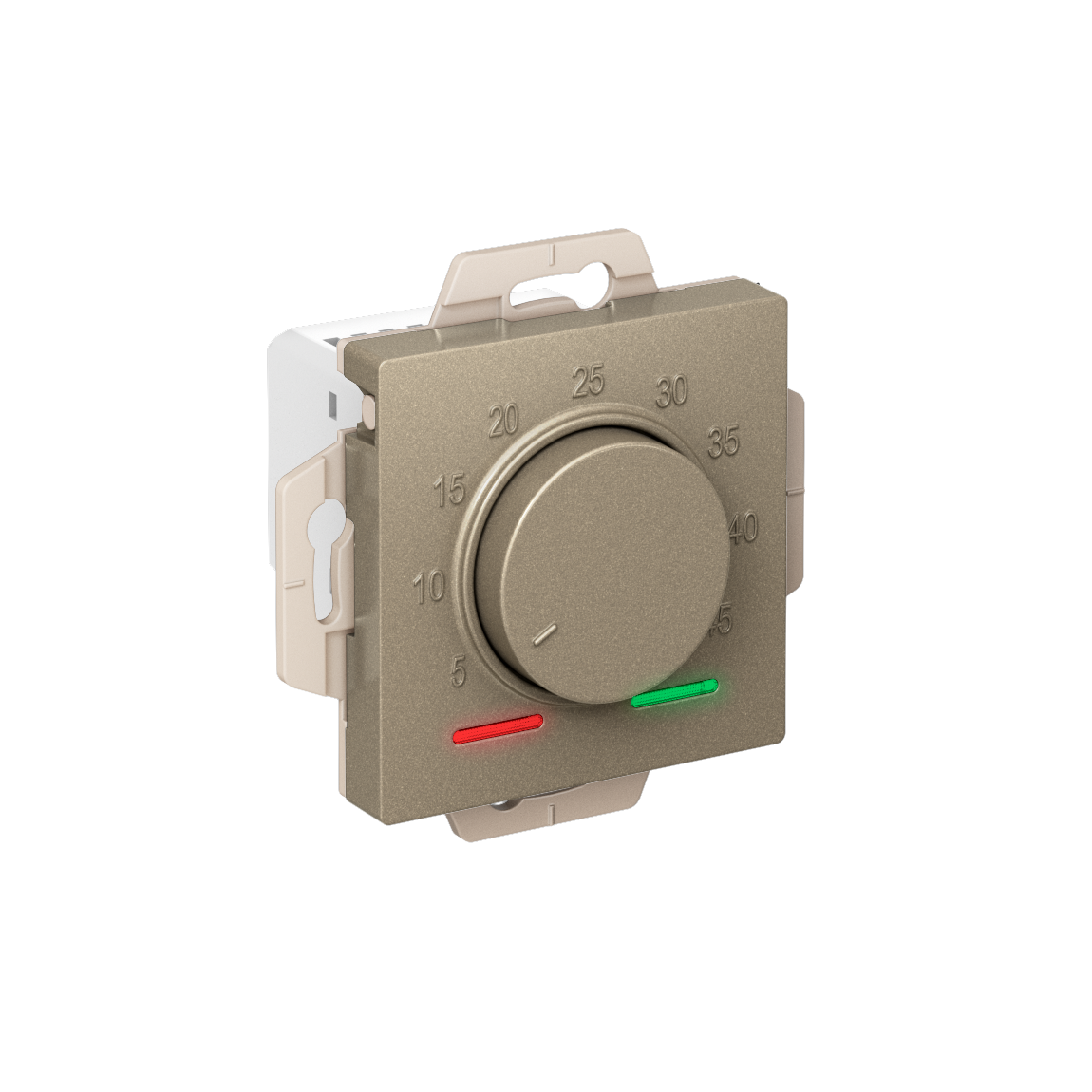 Изображение товара Systeme Electric AtlasDesign Шампань Термостат электрон. теплого пола с датчиком, 10A, механизм