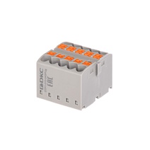 Изображение товара DKC Nuputuk Блок распределительный, зажим push-in, 10 точек подключения 2,5 кв.мм, серый