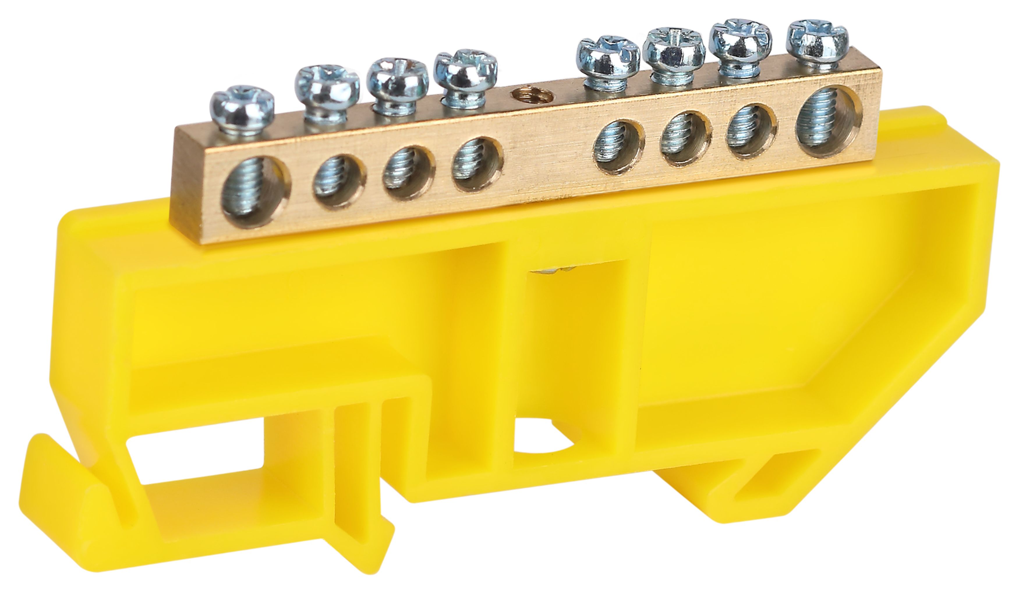 Изображение товара ЭРА Шина NO-224-89 PE земля на DIN-изоляторе ШНИ-6х9-8-Д-желтый