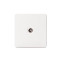 Изображение товара KRANZ ROUND: розетка TV коаксиальная с/у перламутр, 1-пост. рамкой