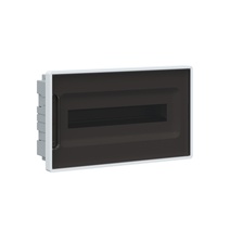 Изображение товара DKC Щиток 18 мод встраиваемый для полых стен FRAME, белый, с тонированной  дверцей, с 2 шинами PEN на 8 и 10 отв.