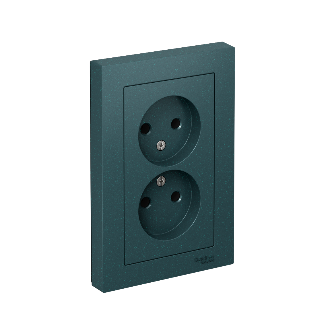 Изображение товара AtlasDesign Изумруд: двойная розетка 16 А, без заземления