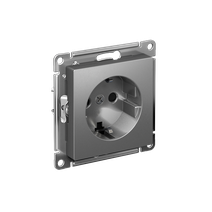 Изображение товара Systeme Electric AtlasDesign Сталь — розетка с заземлением, 16 А, быстрозажим