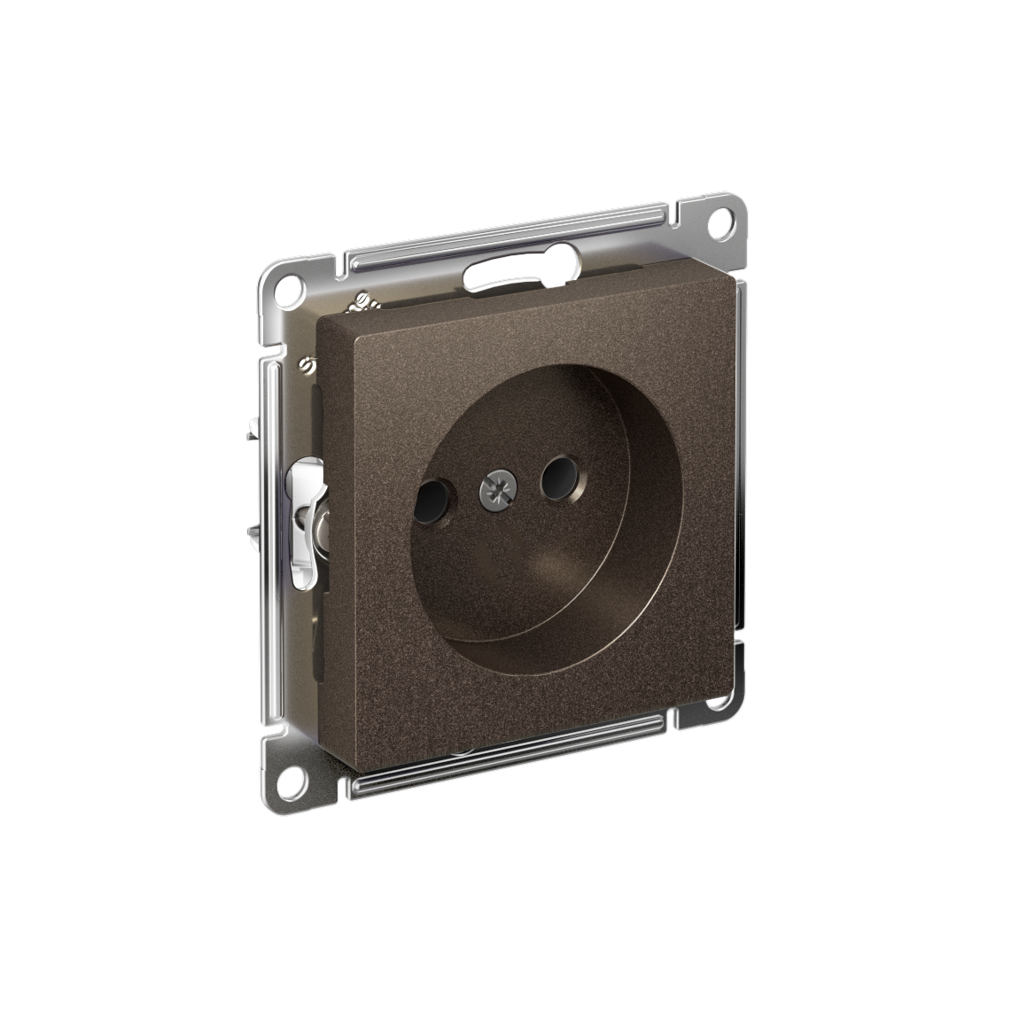 Изображение товара Systeme Electric AtlasDesign Мокко Розетка без заземления без шторок, 16А, мех., быстрозажим. клем.