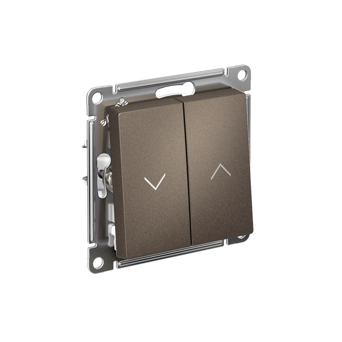 Изображение товара Systeme Electric AtlasDesign Мокко Выключатель 2-клавишный жалюзи, 10А, механизм
