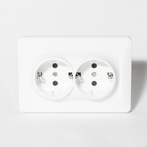 Изображение товара SPL Розетка электрическая 2x2К+З, 16А, 220-250V (белый)