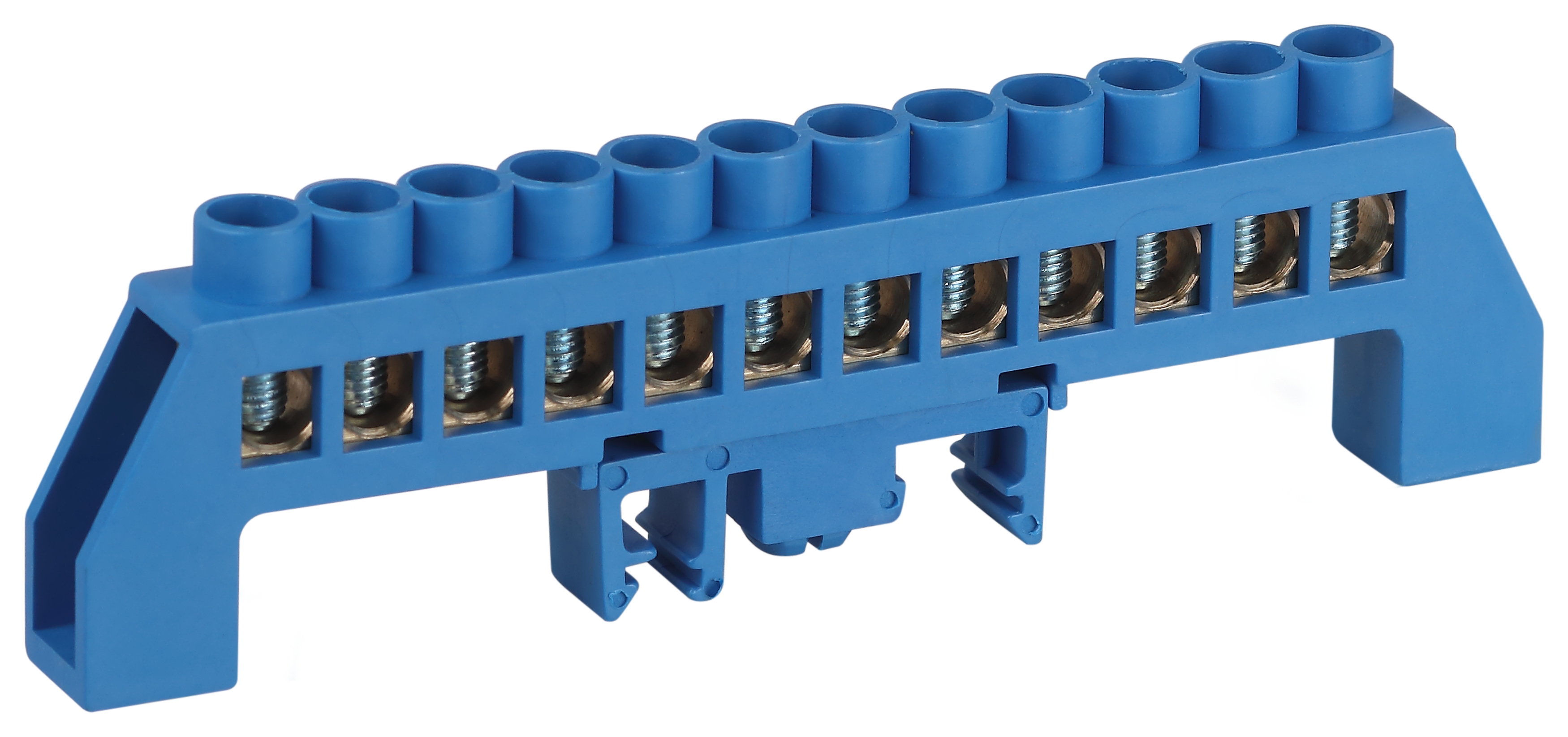 Изображение товара ЭРА Шина NO-224-112 N ноль в комбинированном изоляторе на DIN-рейку ШНИ-8х12-12-Д-синий