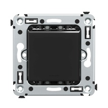 Изображение товара DKC Avanti Переключатель одноклавишный в стену, "Черный квадрат"