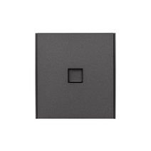 Изображение товара KRANZ STRONG Розетка компьютерная RJ45 кат6 с/у графит, с 1-пост. рамкой