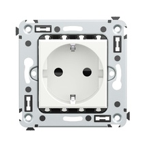 Изображение товара DKC Avanti Розетка в стену, 2P+E, с з/ш, "Белое облако"