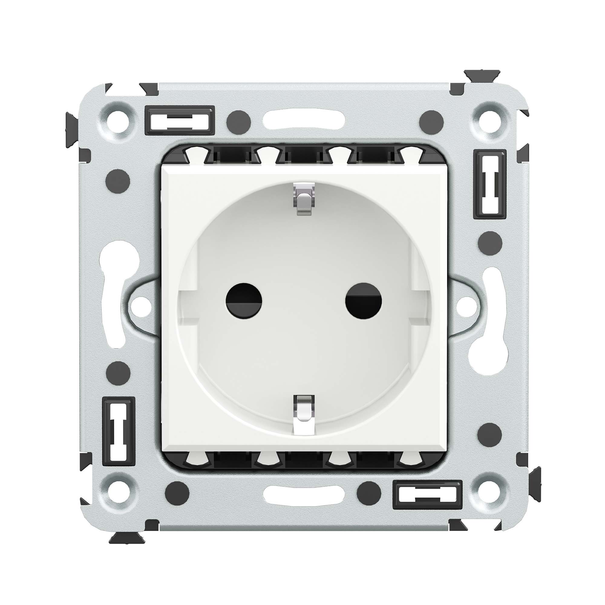 Изображение товара Розетка в стену ДКС С заземляющим контактом Белое облако