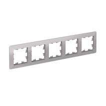 Изображение товара Systeme Electric AtlasDesign Air Алюминий/дымчатый черный Рамка 5-ая