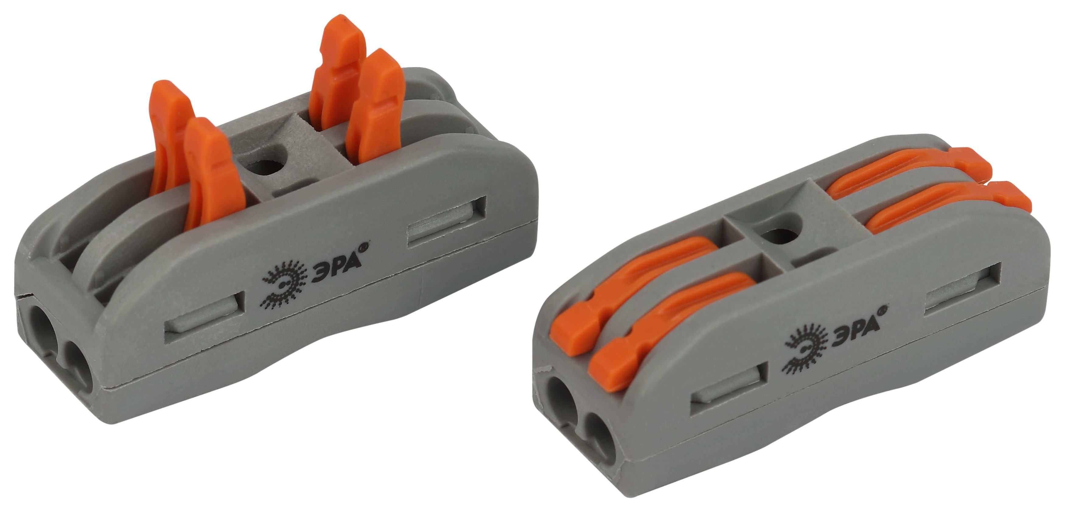 Изображение товара Проходная клемма ЭРА 222 серия NO-225-394 с рычагами, 4 зажима, 0.08–4 мм²