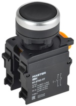 Изображение товара IEK Кнопка с фиксацией d=22мм 1NO+1NC чёрная MASTER