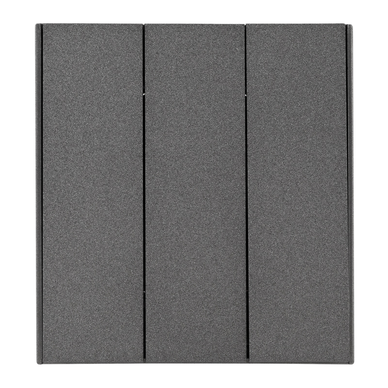 Изображение товара KRANZ STRONG Выключатель  3 кл 10А с/у графит , с 1-пост. рамкой