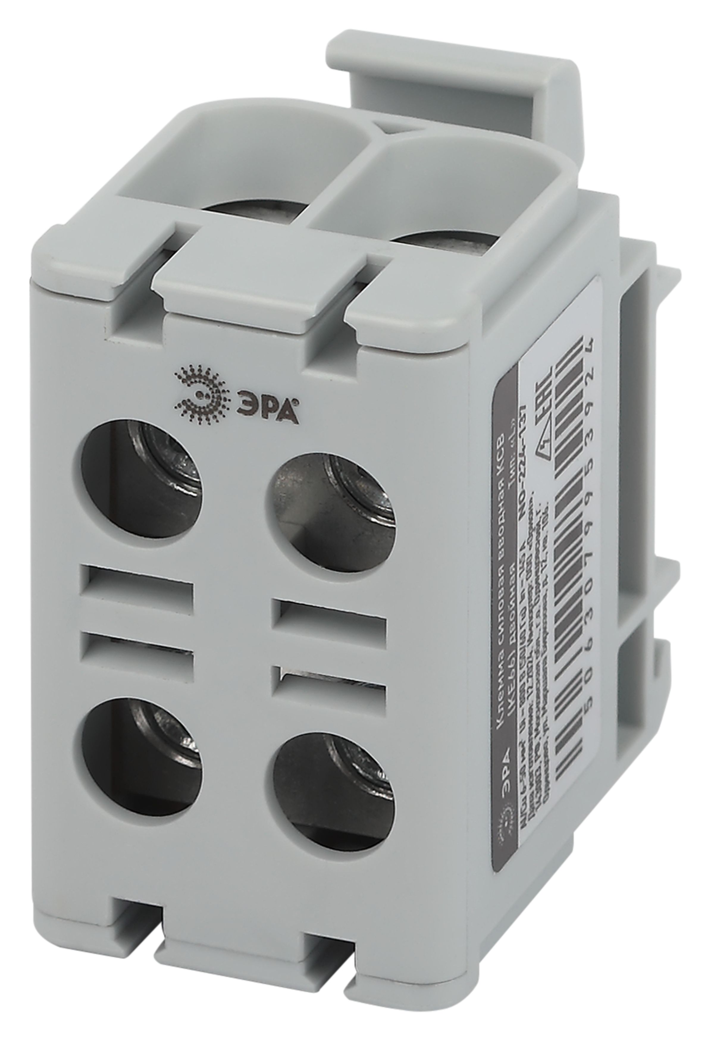 Изображение товара ЭРА Клемма силовая вводная КСВ NO-224-137 двойная KE66 6-50 мм² серая L