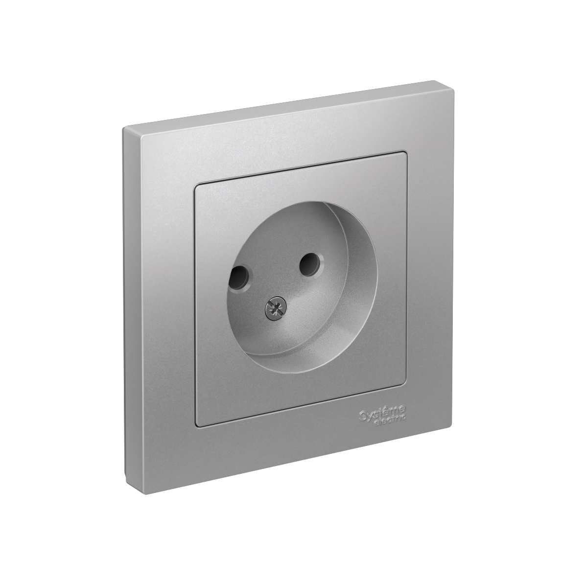 Изображение товара Systeme Electric AtlasDesign Алюминий Розетка б/з, 16А, в сборе