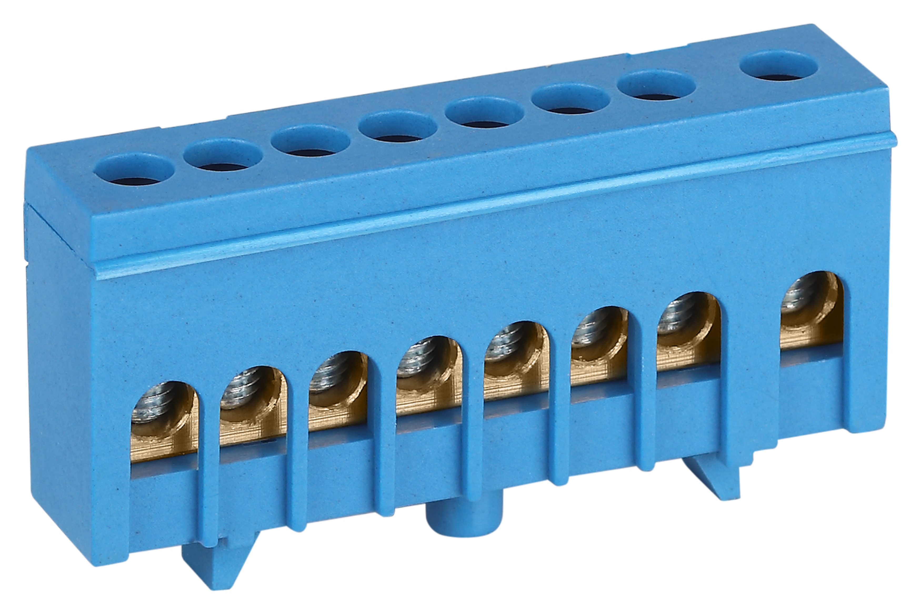 Изображение товара Нулевые шины NO-224-98 N на DIN-рейку, латунь, 6×9 мм, 100 А