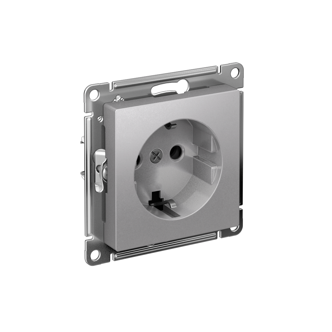 Изображение товара Systeme Electric AtlasDesign Алюминий Розетка с заземлением, 16А, мех., быстрозажим. клем. Изображение товара Systeme Electric AtlasDesign Алюминий Розетка с заземлением, 16А, мех., быстрозажим. клем.