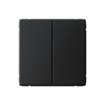 Изображение товара Systeme Electric ArtGallery Карбон Выключатель 2-клавишный, 10АХ, механизм, быстрозажим. клем.