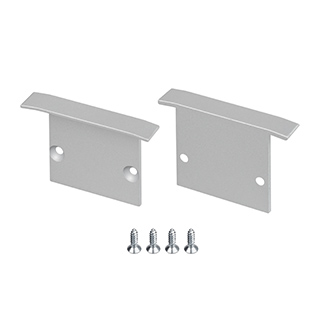 Изображение товара Глухие алюминиевые заглушки Arlight LINIA25-F для профиля, серебристые