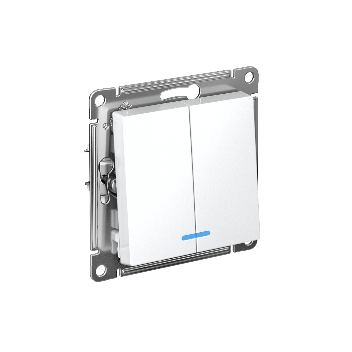 Изображение товара Выключатель Systemе Electric AtlasDesign 2-клавишный с подсветкой