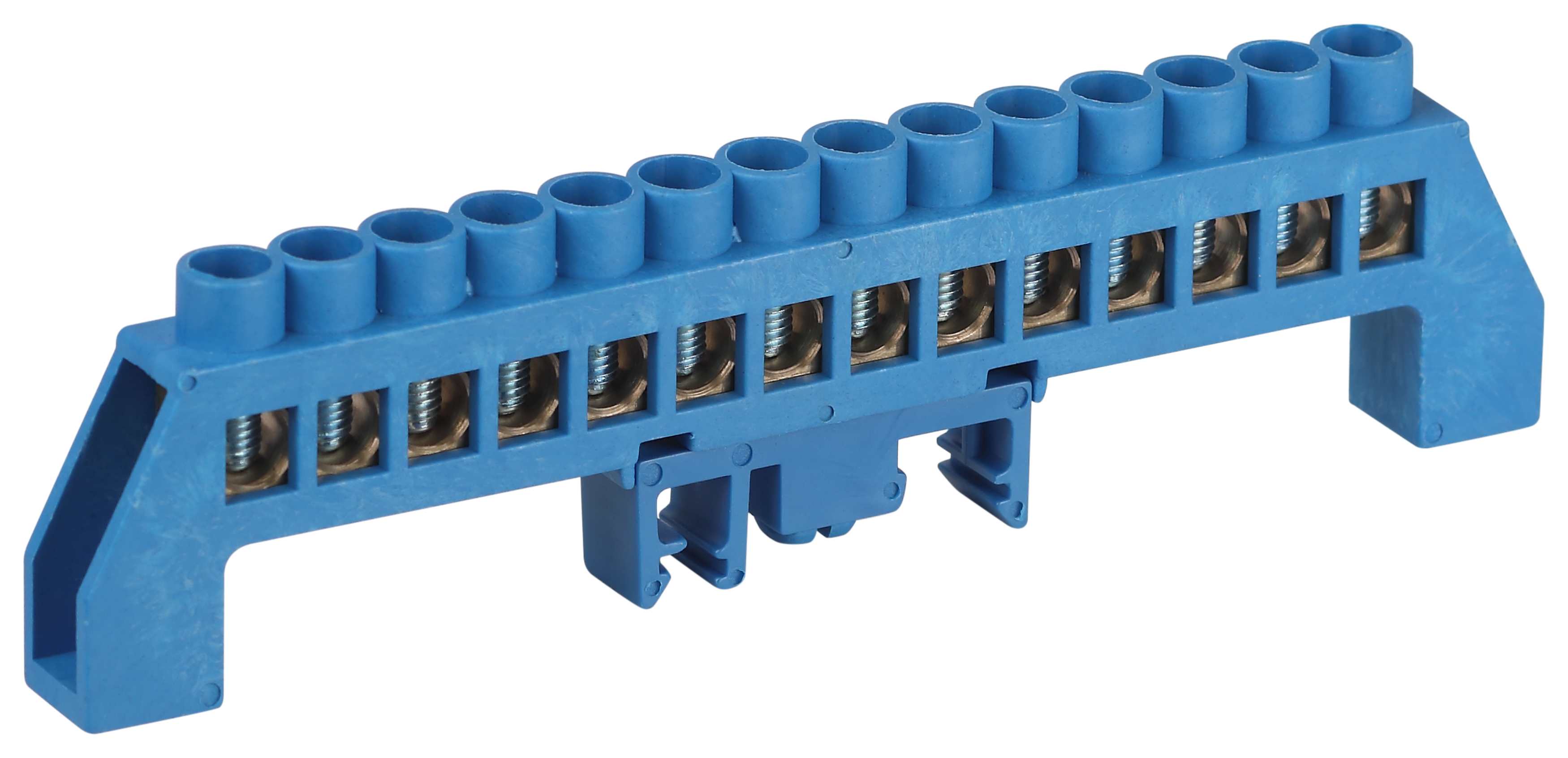 Изображение товара ЭРА Шина NO-224-113 N ноль в комбинированном изоляторе на DIN-рейку ШНИ-8х12-14-Д-синий