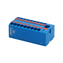 Изображение товара DKC Nuputuk Блок распределительный, зажим push-in, 1 ввод 6 кв.мм, 18 точек подключения 2,5 кв.мм, синий