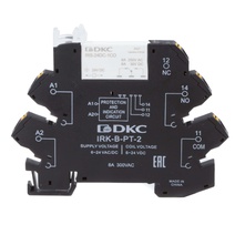 Изображение товара DKC Реле интерфейсное, 1CO, ком. ток 6А, AgSnO2, напряжение 24V AC/DC, push-in клеммы