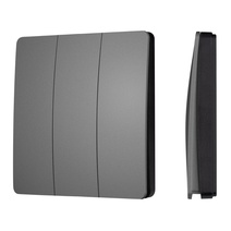 Изображение товара INTELLIGENT ARLIGHT KINETIC-801-22-3G-WP-SUF Grey — накладная панель 3 клавиши