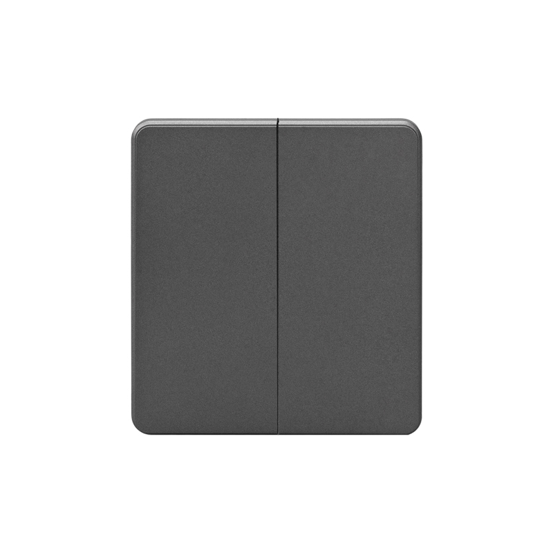 Изображение товара KRANZ ROUND Выключатель 2 кл 10А с/у титан, с 1-пост. рамкой