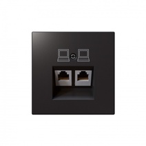 Изображение товара Jasmart FD Никель Розетка RJ45 2-ая, 6 категория