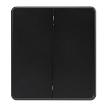 Изображение товара KRANZ ROUND Выключатель 2 кл перекрестный (переключатель) 10А с/у оникс , с 1-пост. рамкой