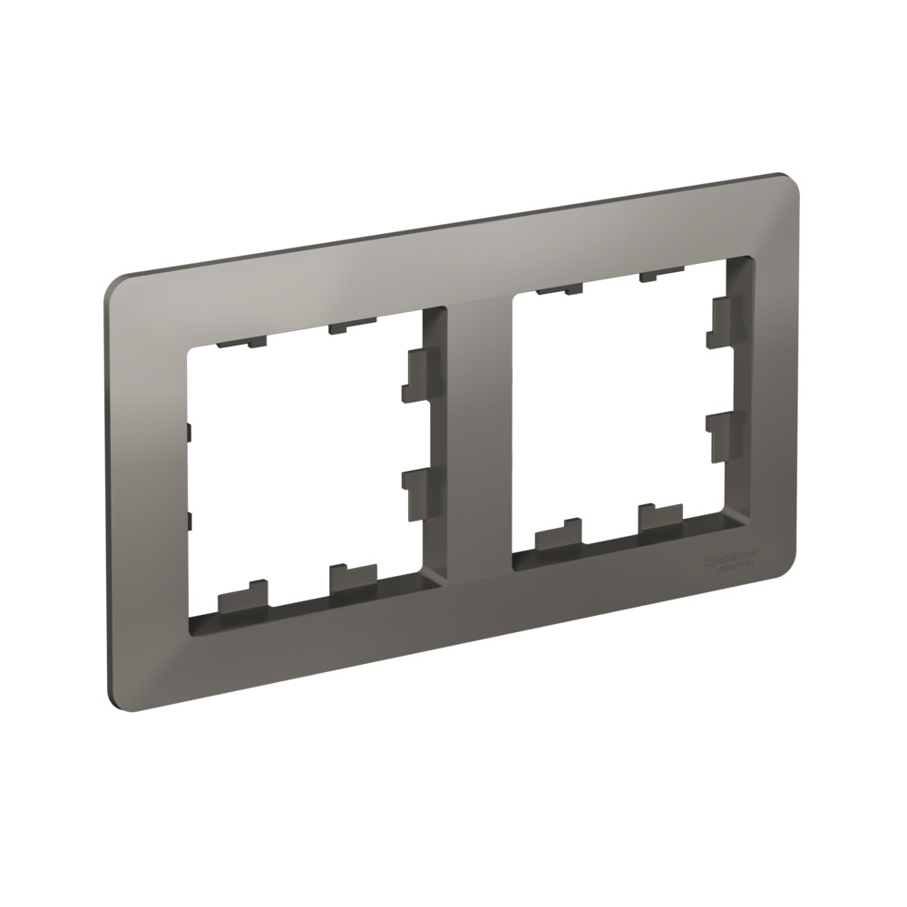 Изображение товара AtlasDesign Air Рамка, серый, 2 поста, защелкивание