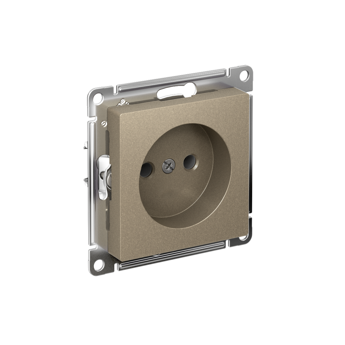 Изображение товара Systeme Electric AtlasDesign Шампань Розетка без заземления без шторок, 16А, мех., быстрозажим. клем.