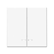 Изображение товара Systeme Electric ArtGallery Лотос Выключатель 2-клавишный с подсветкой, сх.5а, 10АХ, механизм, быстрозажим. клем.