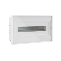 Изображение товара DKC Щиток 18 мод встраиваемый FRAME, белый, с прозрачной дверцей, с 2 шинами  PEN на 8 и 10 отв.