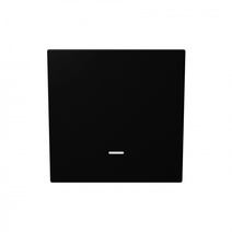 Изображение товара Jasmart FD Черный матовый (soft touch) Выключатель 1-кл с подсветкой 10A 250V~