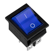 Изображение товара REXANT Выключатель клавишный 250V 16А (4с) ON-OFF синий с подсветкой (RWB-502, SC-767, IRS-201-1) Индивидуальная упаковка 1 шт.