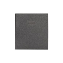 Изображение товара KRANZ STRONG Выключатель 1 кл проходной (переключатель) с подсветкой 10А с/у графит, с 1-пост. рамкой