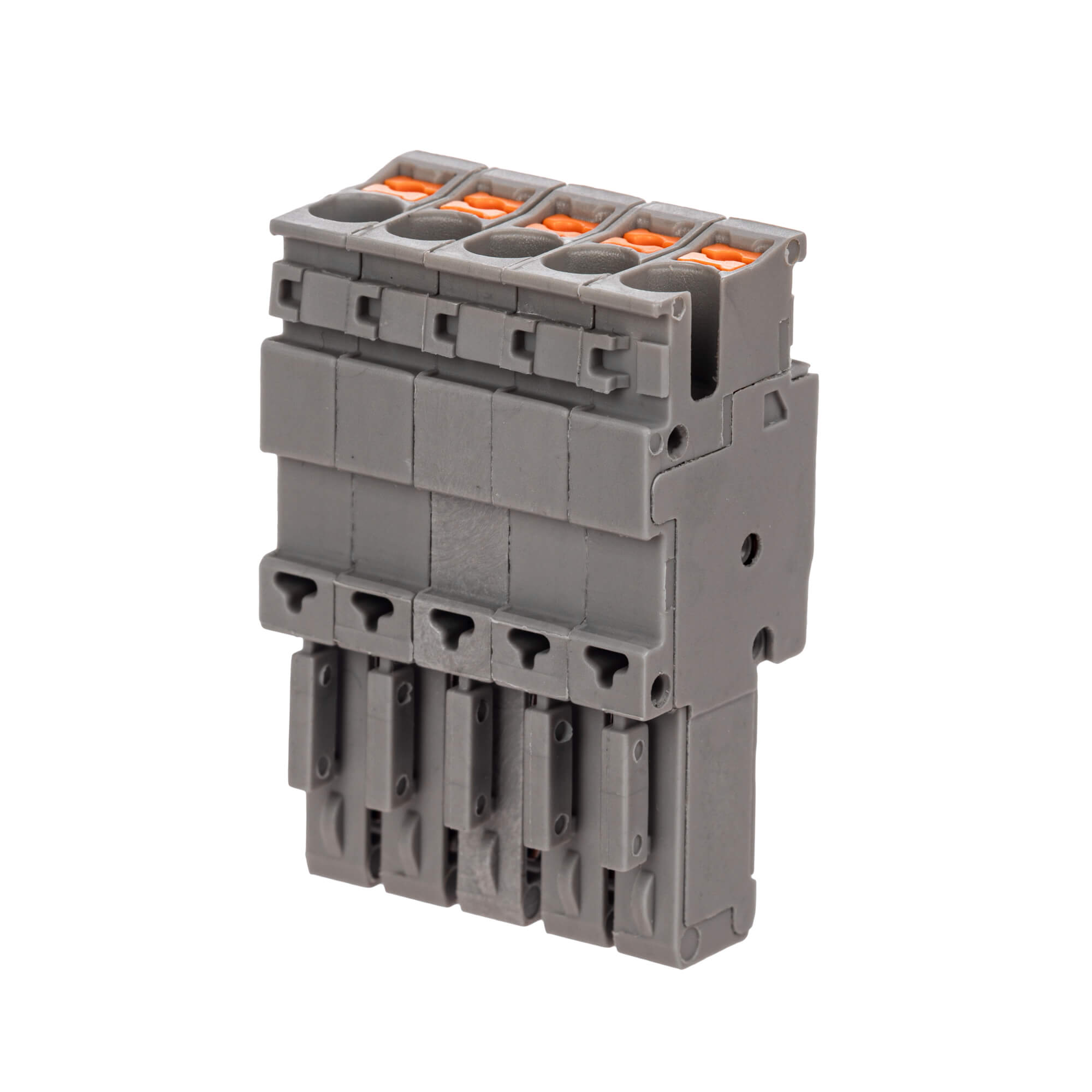 Изображение товара Штекер, зажим push-in, 5 точек подключения, 2.5 кв.мм, серый