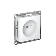 Изображение товара Systeme Electric AtlasDesign Белый Розетка без заземления со шторками, 16А, мех., быстрозажим. клем.