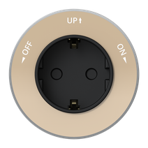 Изображение товара Systeme Electric MultiTrack Песочный Розетка 2К+З круглая 16А/250В