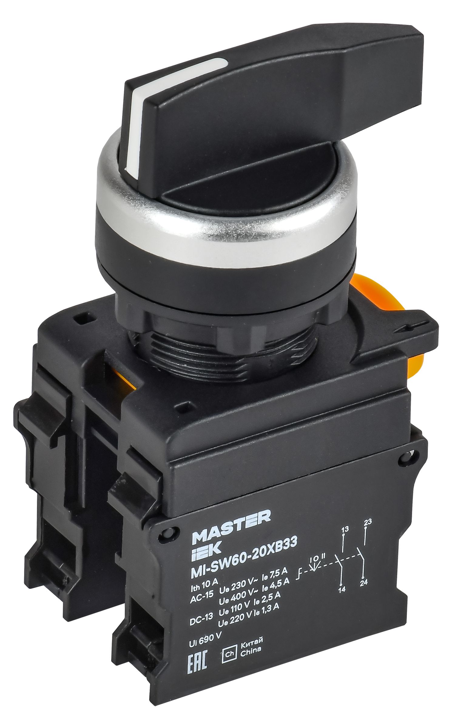 Изображение товара IEK MASTER переключатель 3 положения, 2NO, 660В/440В