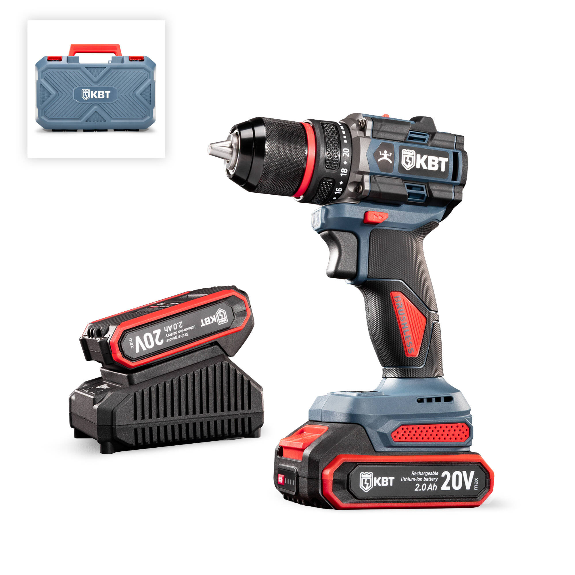 Изображение товара КВТ Шуруповерт DB-20-13 серия ПРОФИ Изображение товара КВТ Шуруповерт DB-20-13 серия ПРОФИ